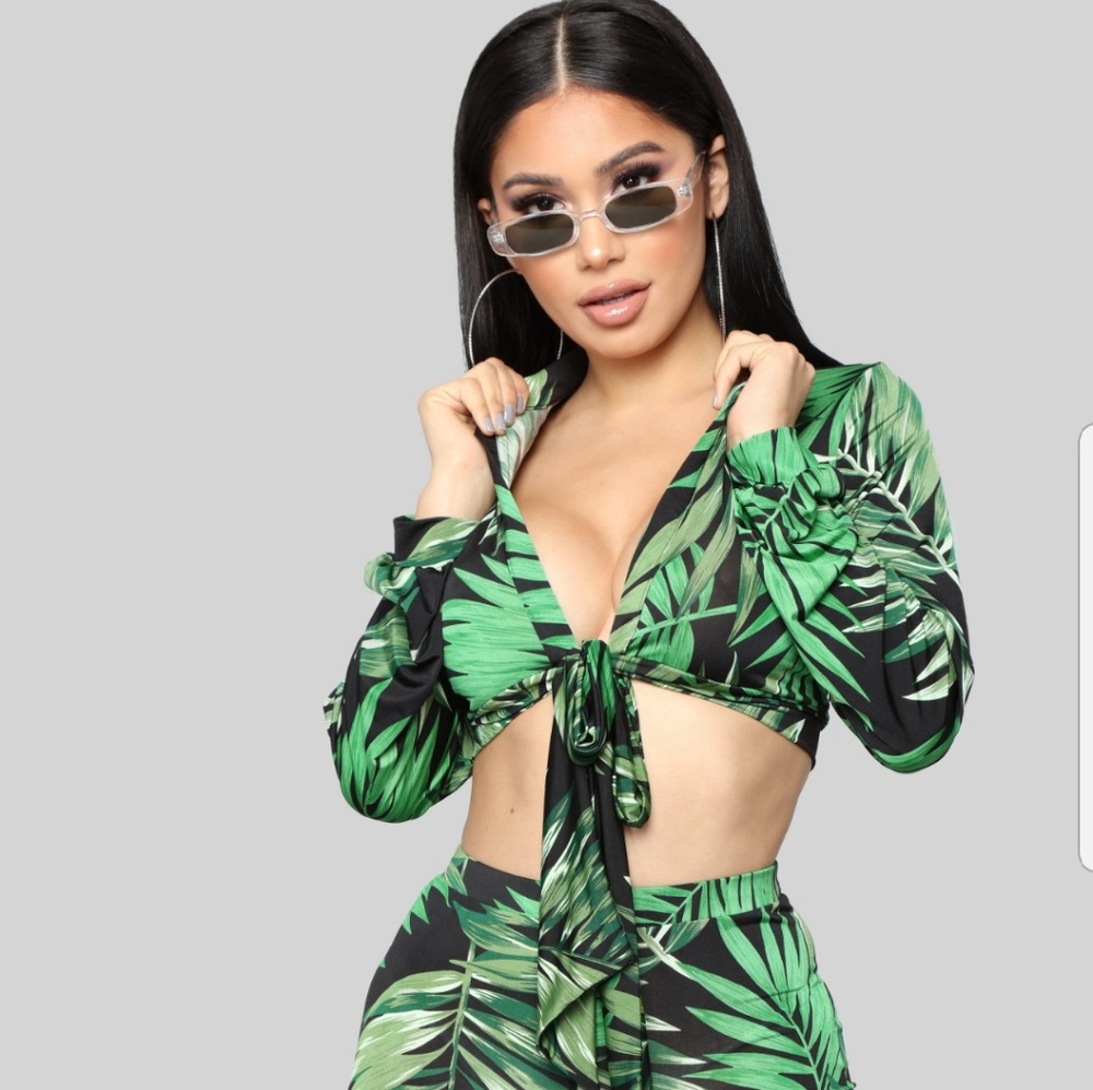 Palm tree crop top